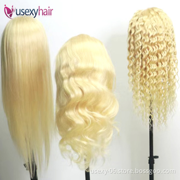 Raw European Natural 613 Blonde Cuticle Aligned Human Hair Piece Hd Full Lace Wig,Brazilian Thin Swiss Hd Lace Wig Virgin Hair